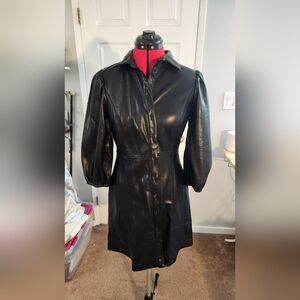 Gap Black Pleather Dress